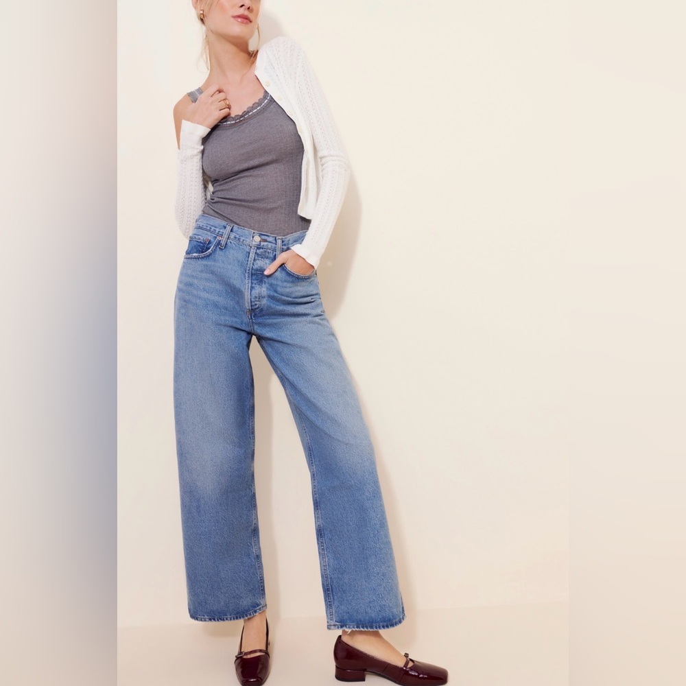 Agolde Low Slung Baggy Straight Jeans - Picture 2 of 6